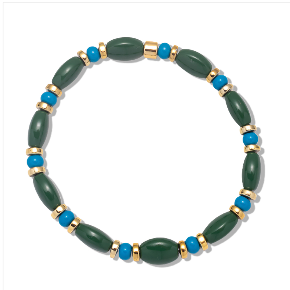 2022 nuovo Design perline colorate bracciali elastici braccialetti fatti a mano con perline Color arcobaleno bohémien per gioielli con perline da donna