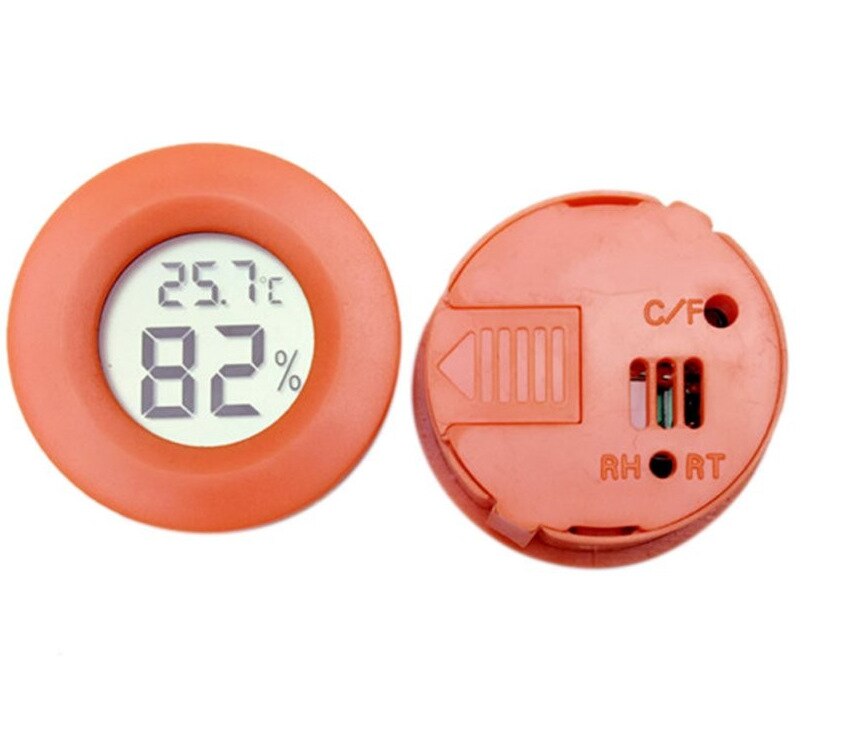 LCD Digital Thermometer Hygrometer Probe Fridge Freezer Thermometer for Refrigerator Temperature Control -50~110 C: Red