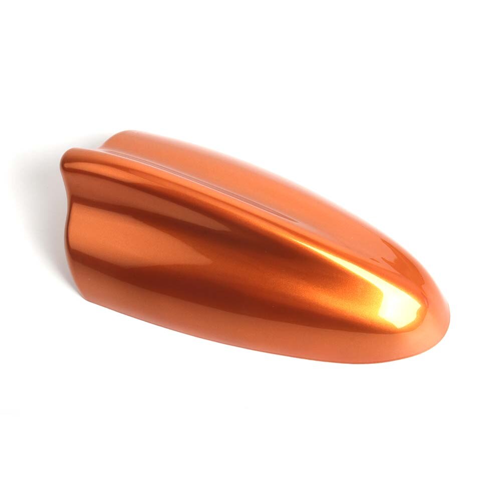 Antena de aleta universal para coche, radio especial para coche, antena de superaleta de tiburón, antenas de radio de coche especiales con pegatinas adhesivas 3M: Naranja