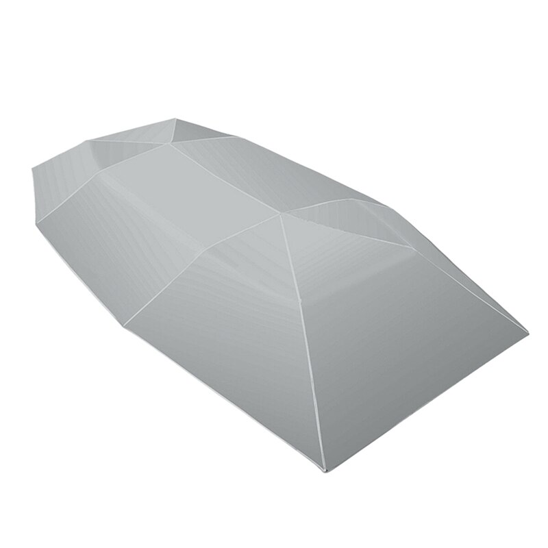 Auto paraplu zonnescherm hoes tentdoek 4 x 2.1m universele uv-bescherming zonder beugel: Zilver