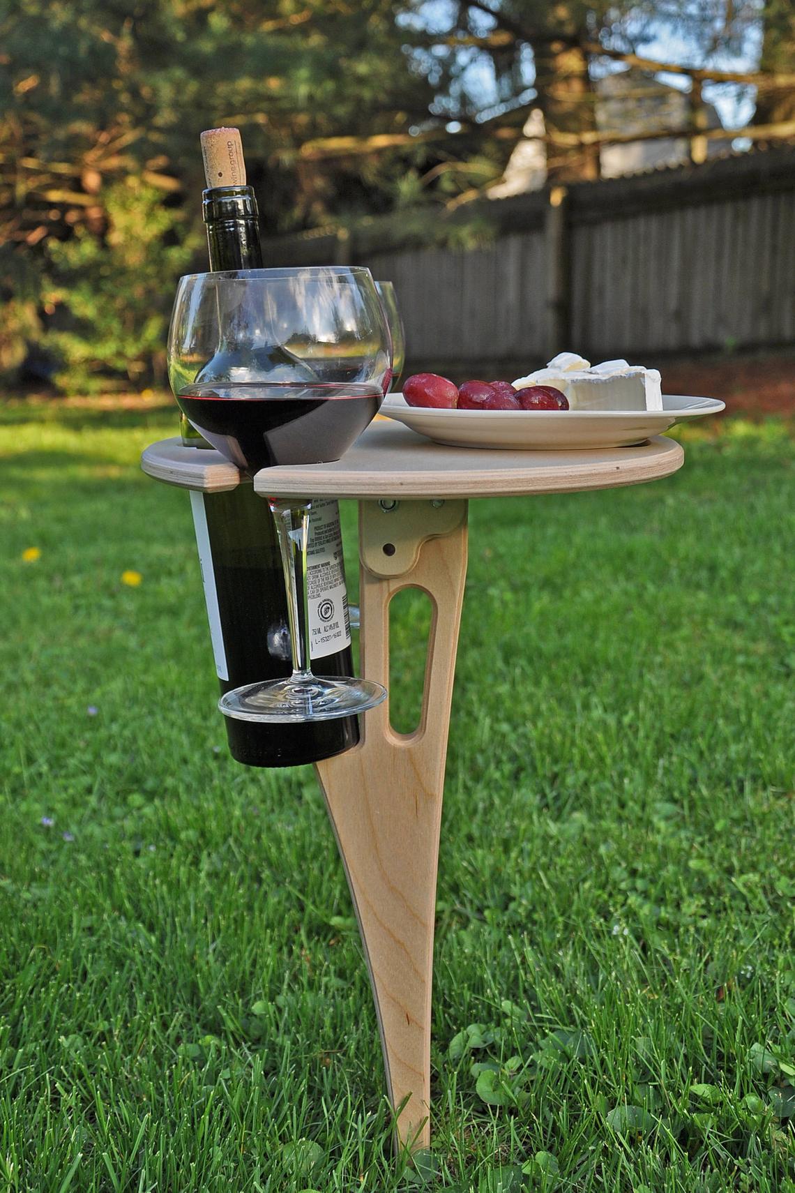 Tavolo da vino portatile da esterno tavolino da spiaggia pieghevole Deluxe accessorio da tavolo da Picnic per vino erfect per l'intrattenimento all'aperto del vino