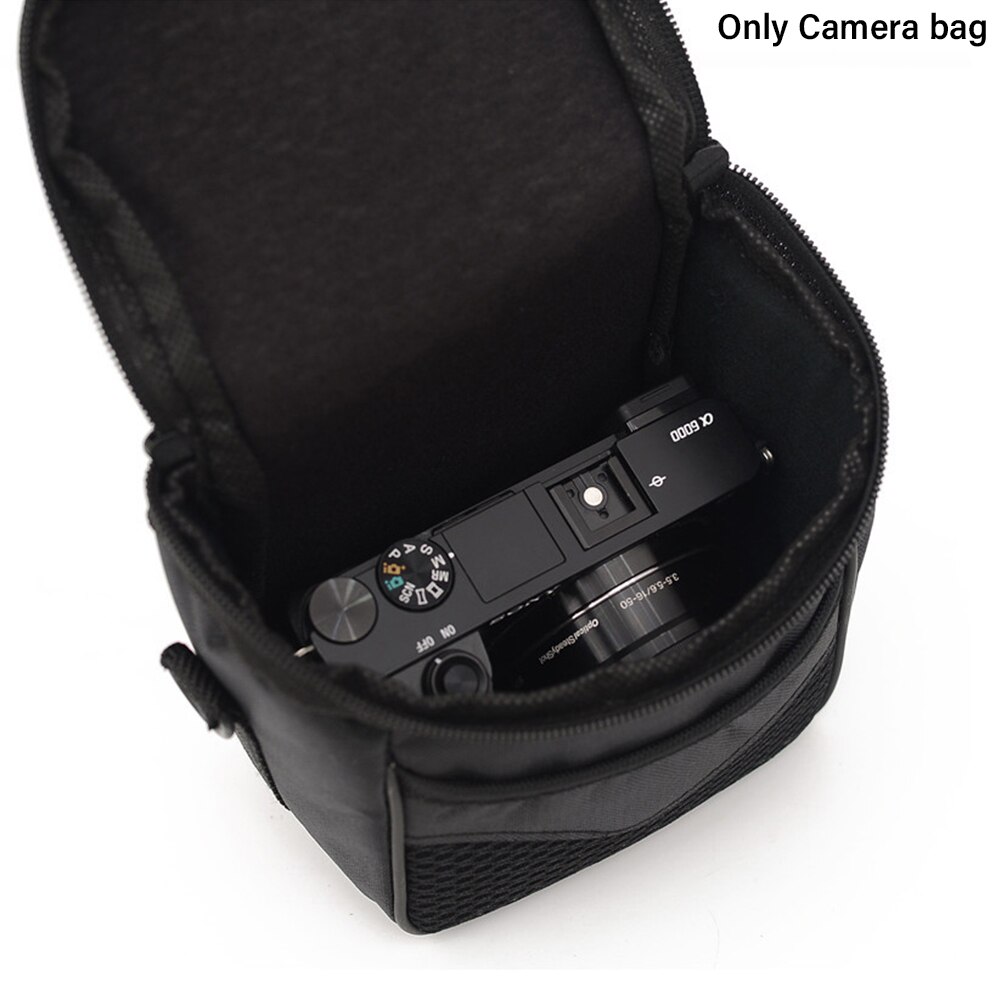 Sac à Double fermeture éclair pour appareil photo, petit sac léger pour éviter les collisions, solide, étanche, sangle réglable, étui de rangement extérieur