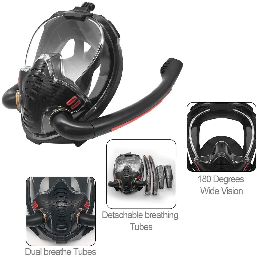 Underwater Scuba Anti Fog Full Face Diving Mask Snorkeling Respiratory Masks Safe Waterproof Swimming Equipment for Adult Youth