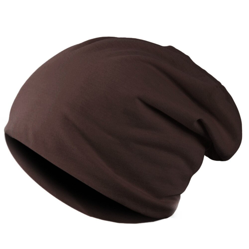 Classical Men's Autumn Winter Hats Solid Color Beanies Hip-pop Slouth Hats Skullies Female Male Hats Gorro Crochet: Brown