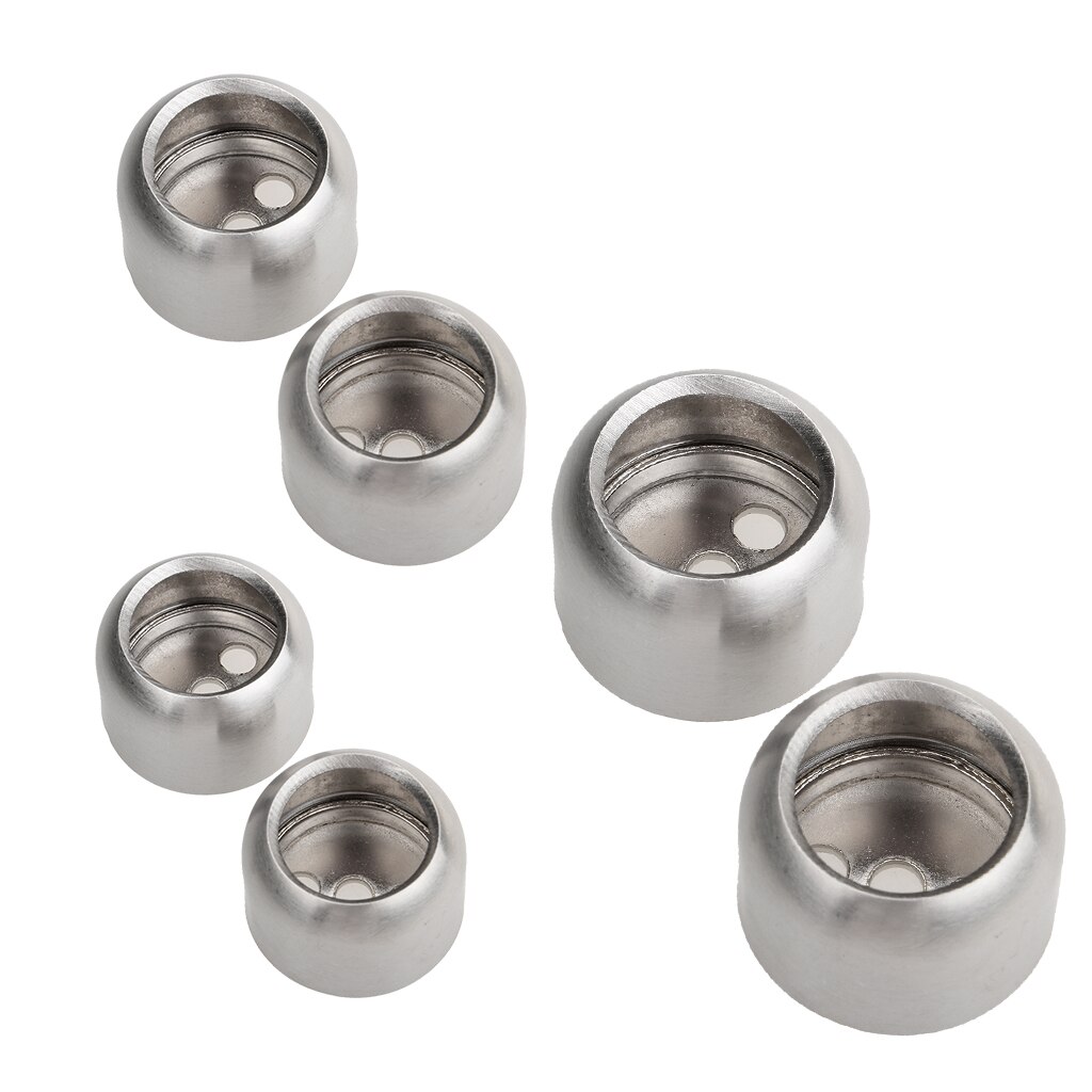 4x Schrank Rohr Halterung Hängen Schiene Flansch Stange Ende Unterstützung, 19mm Dia