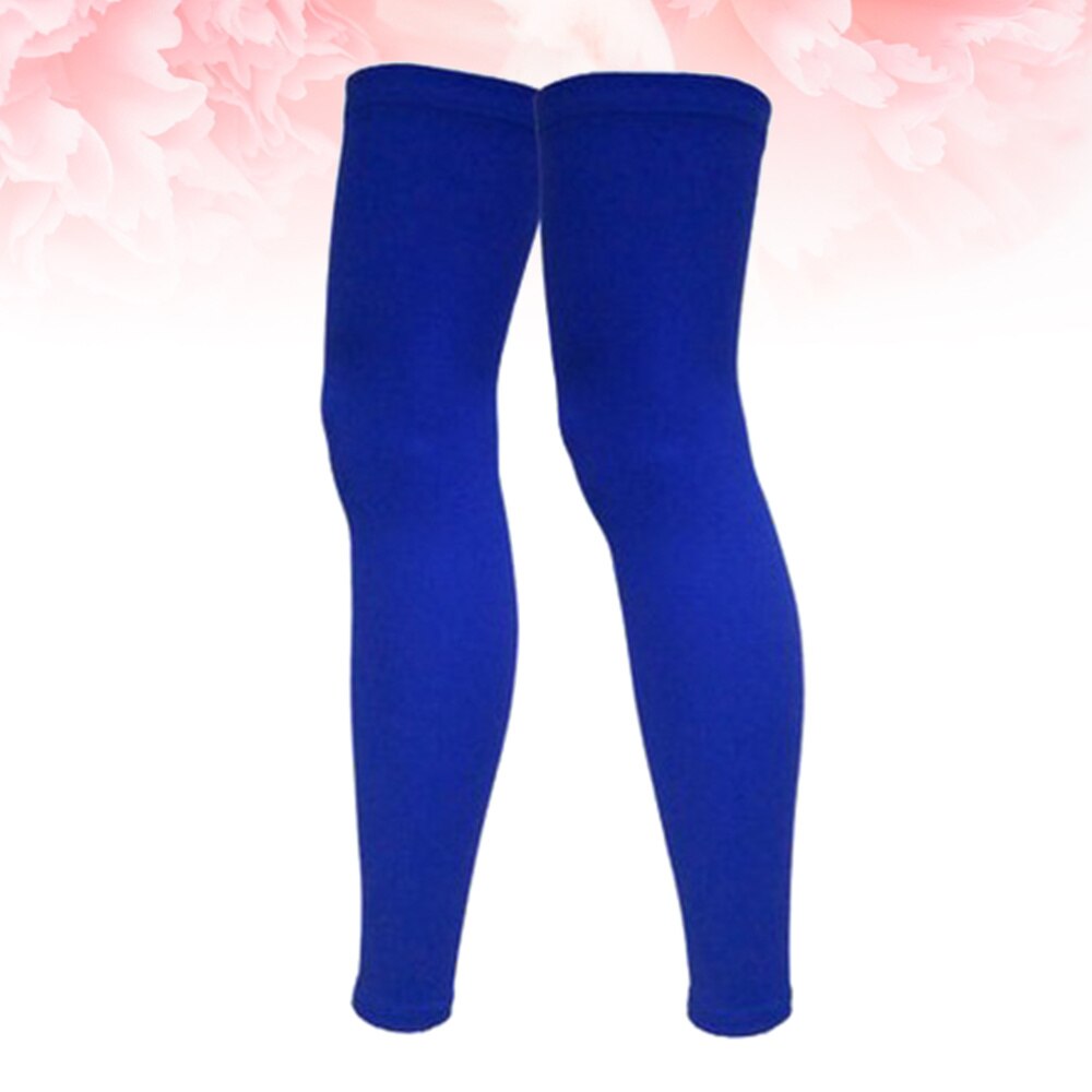 1 Pair Sports Knee and Leg Socks Sun Protection and Fitness Protection Socks for (Blue Size)