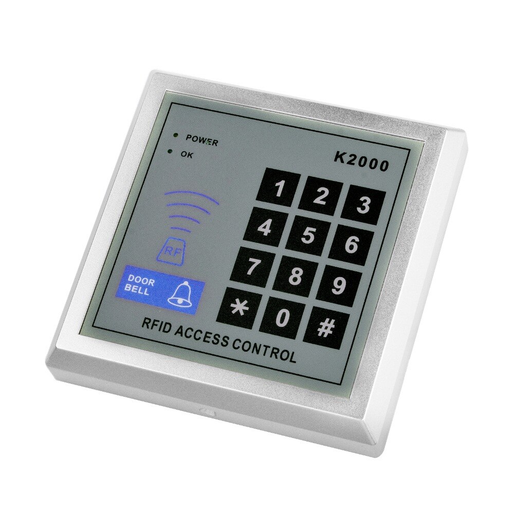 Door Access Control Keypad RFID ID Cards Proximity Reader with 10 Key Fobs for Home Offices Security System