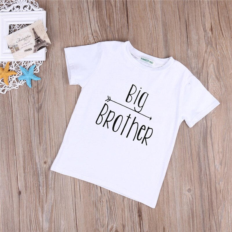 Kleine/Grote Broer Kleding Kids Baby Jongens Romper Grote Broer T-shirt Korte Mouw Tops Casual Katoenen Brother Bijpassende Outfits