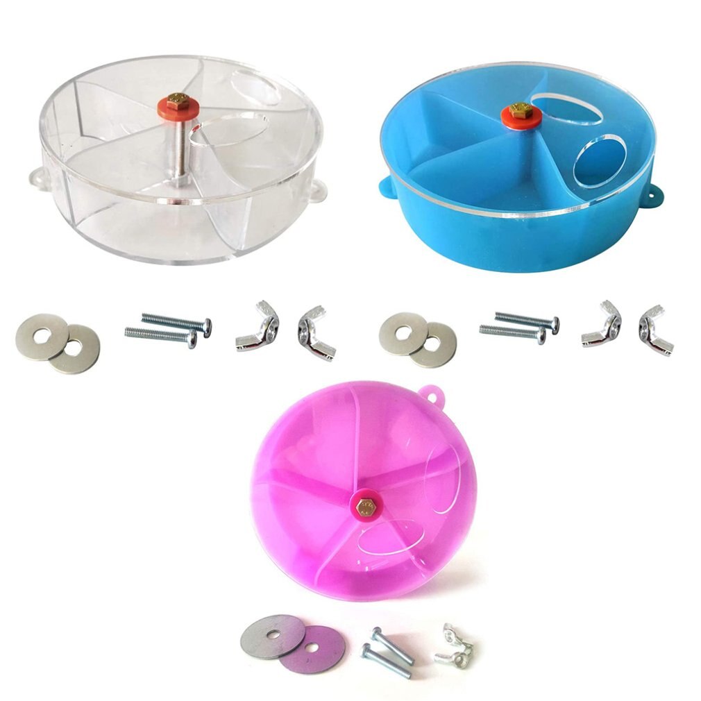 Parrot Biting Toy Bird Toy Rotate Wheel Foraging Ball Educational Feeding Toy Foraging Ball Divided Food Box