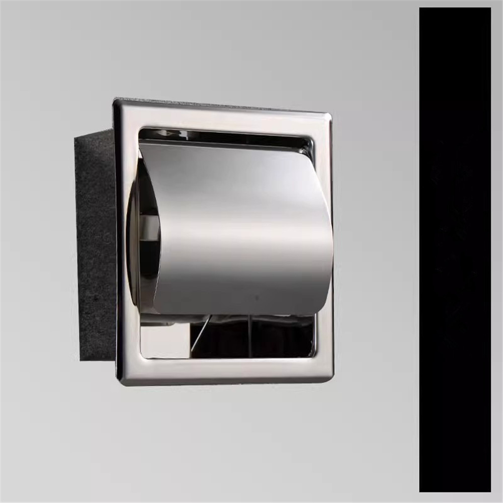 Gold In-wall Bathroom Paper Holder Rose Gold SUS Bathroom Paper roll Holder Black Towel Rack Toilet Paper Holder Tissue Box: Yellow