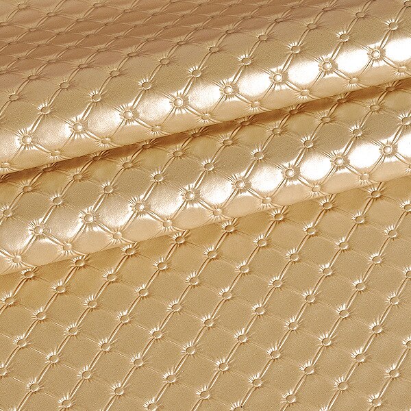 Meetee 50x137cm Faux PU tela de cuero suave 8mm de cuero Artificial grueso para coser sofá bolsa cama coche decoración de cuero Material: Champagne gold
