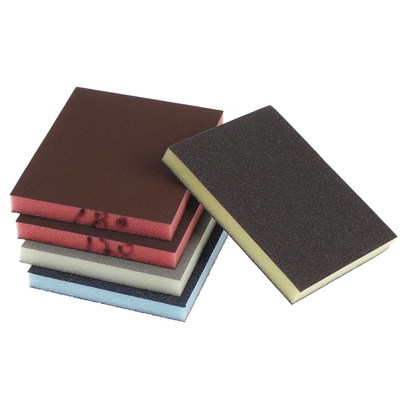 Almohadilla de bloque de esponja de lijado, papel de lija surtido, herramienta abrasiva, Color aleatorio, 120-1000grit, 120x100x12mm, 2 uds.