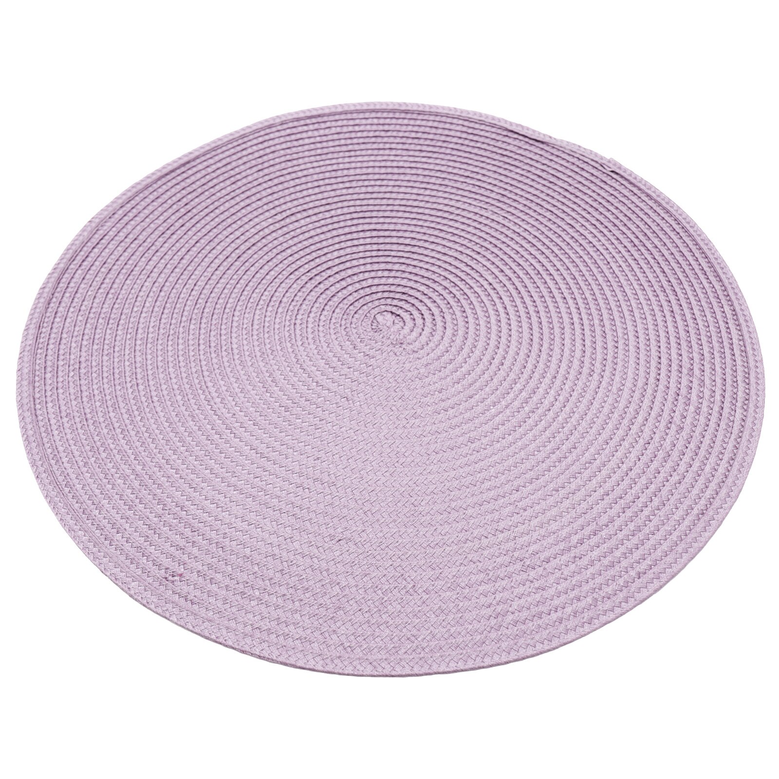 1pc 38 x 38 cm runde coaster isolering bordmåtter puder pvc bord dækkeservietter skridsikre måtter kaffe te dækkeservietter køkken dekoration: Lavendel