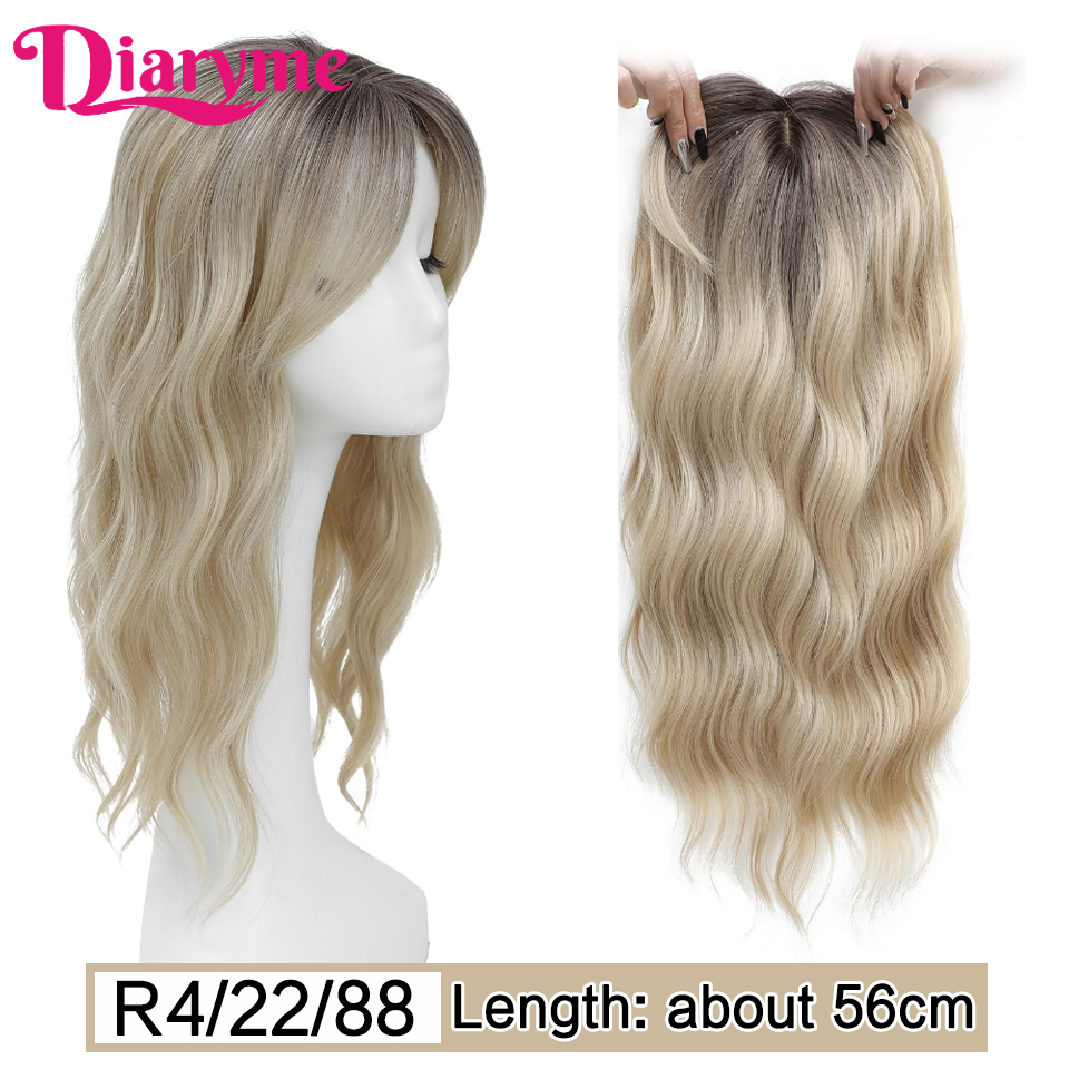 Adornos para el cabello, piezas de cabello, rizo largo ondulado sintético, bloque de reedición de repuesto para mujeres con pinza para el cabello adelgazante en extensiones de cabello: 4/27HL