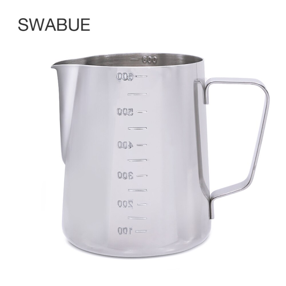 350 360Ml Grote Capaciteit Roestvrijstalen Koffie Melk Pitcher Bar Koffie Container Latte Melk Opschuimen Jug Espresso Shot Tool