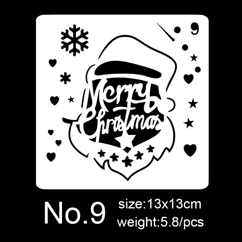 Merry Christma Drawing Template Theme Drawing Board Painted Christmas Tree Elk Children's Educational Tools 12 Kinds Style: NO.9
