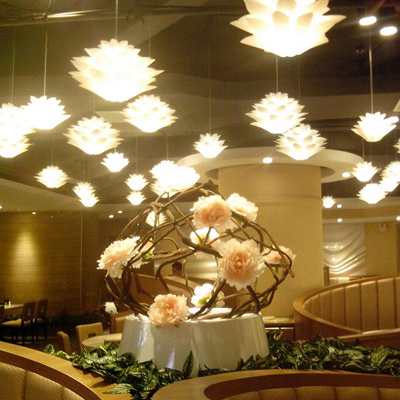 HobbyLane – abat-jour en forme de Lotus, 35cm, 45cm, 55cm, couvercle d&#39;éclairage pour décoration de Bar, salon romantique, ampoule E27, DIY