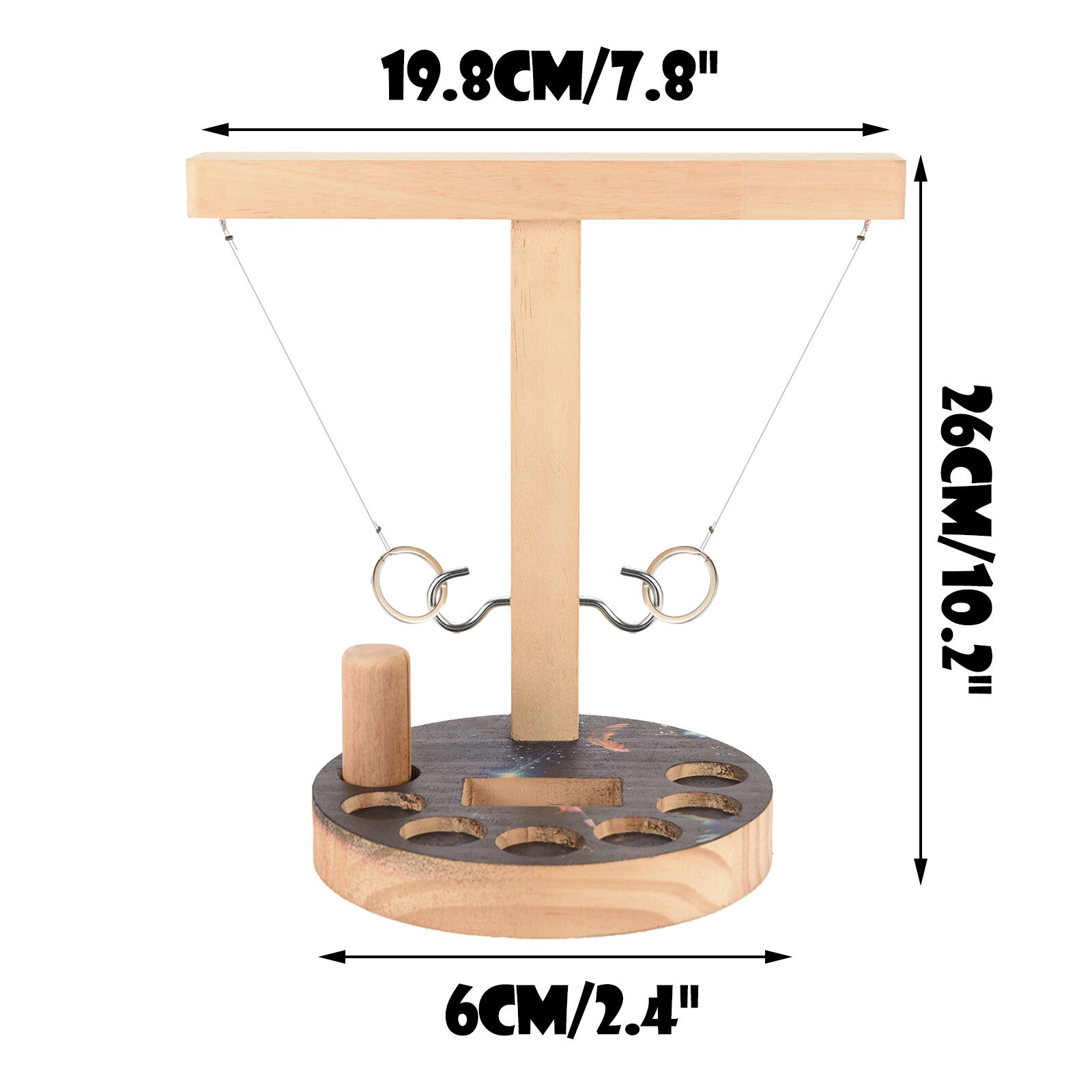 Partij Speelgoed Leisure Industril Stijl Bar Drink Shop Handgemaakte Houten Ring Toss Haken Snelle Interactief Spel Voor bars Thuis