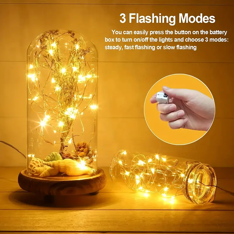 30 Packs Sprookje Lamp Batterij Werkende String Light 20 Led Mini String Licht Waterdicht Voor Bruiloftsfeest Diy Slaapkamer Decor
