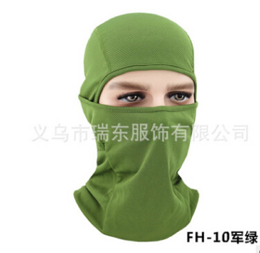 Mascarilla facial de protección del cuello para moto y esquí, para uso exterior: Verde militar