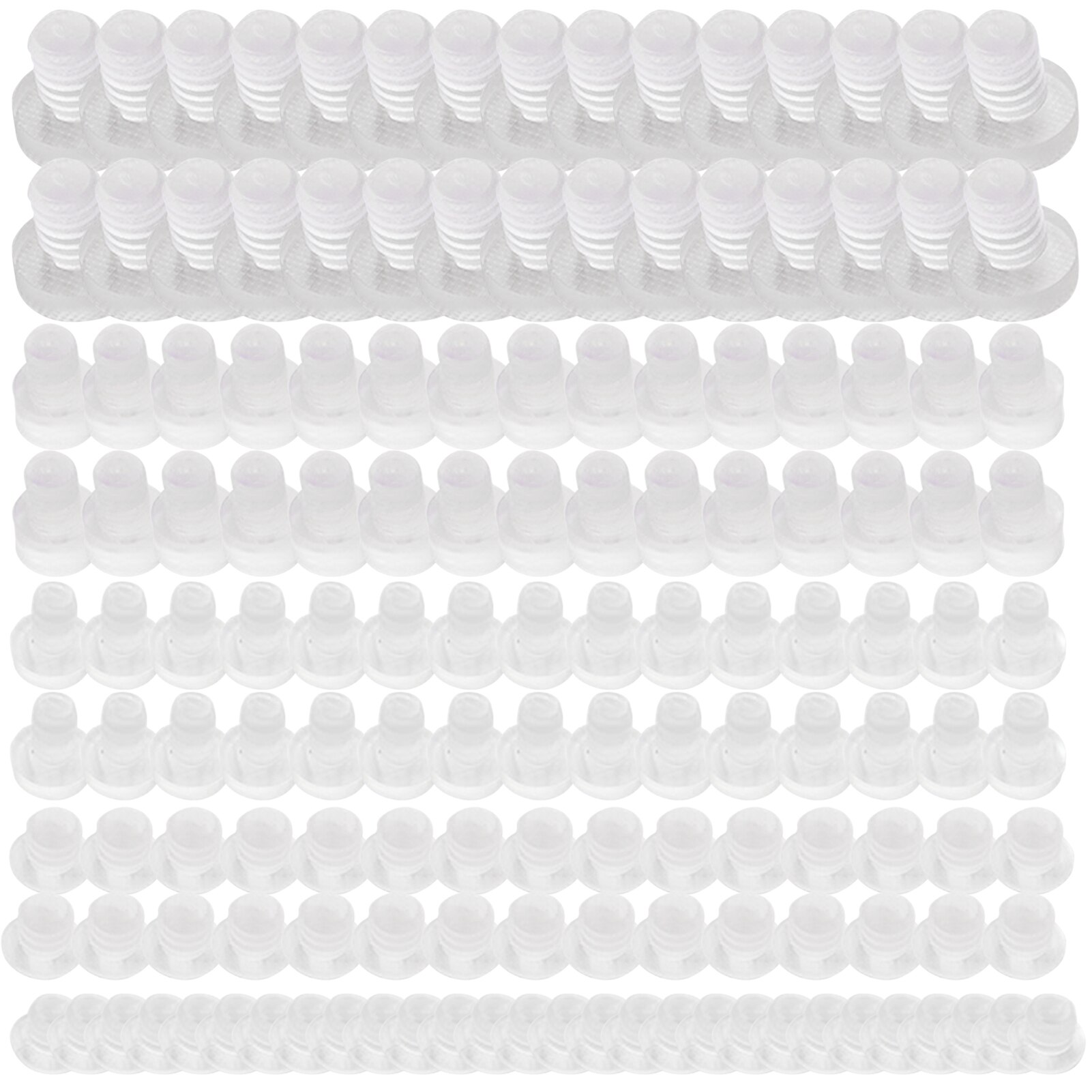 150 Stuks Pluggen Zachte Anti Collision Ingebed Glazen Tafel Top Bumpers Clear Spacers Thuis Patio Pvc Kast Accessoires 5 Maten
