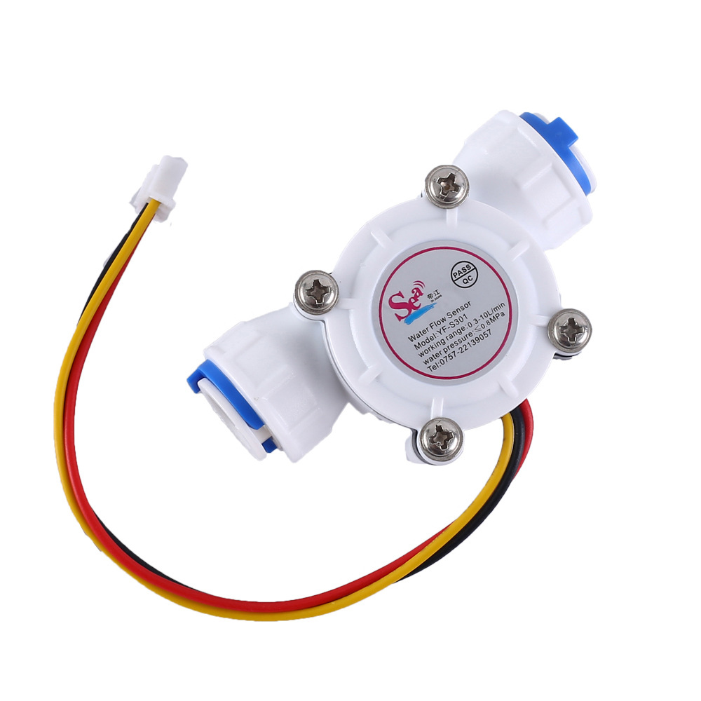Flow Meter Water Flow Sensor 3/8"quick fit PlasticTurbine Hall Water Flow Sensor Meter for Water Liquid id10 mm