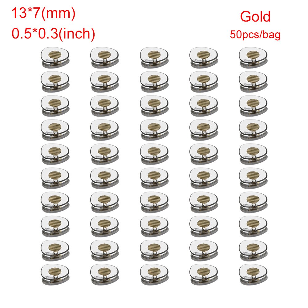 25 Paar Siliconen Neus Pads Schroef Extra Soft Brace Ondersteuning Pad Voor Bril Zonnebril Eyewear Accessoires S/L Maat: 13x7mm Gold