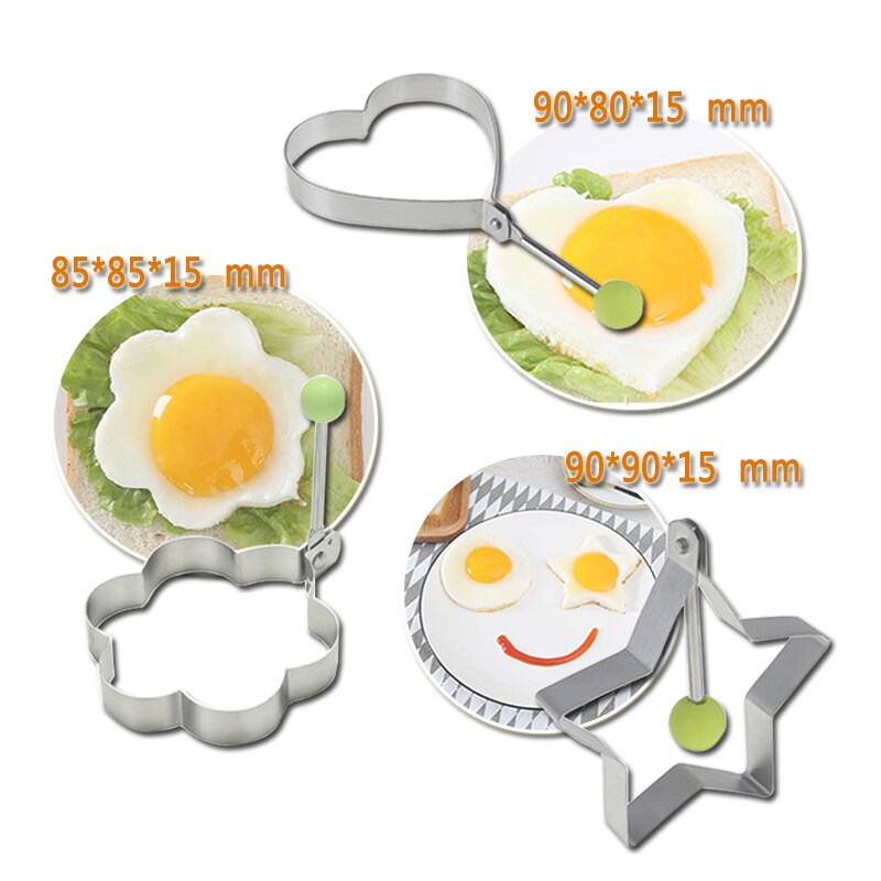 5 Stks/set Ei Gereedschap Pancake Mold, liefde Bloem Ster Vorm Voor Eieren Mold Voor Gebakken Pannenkoeken Omelet Koekenpan Bakken Schotel