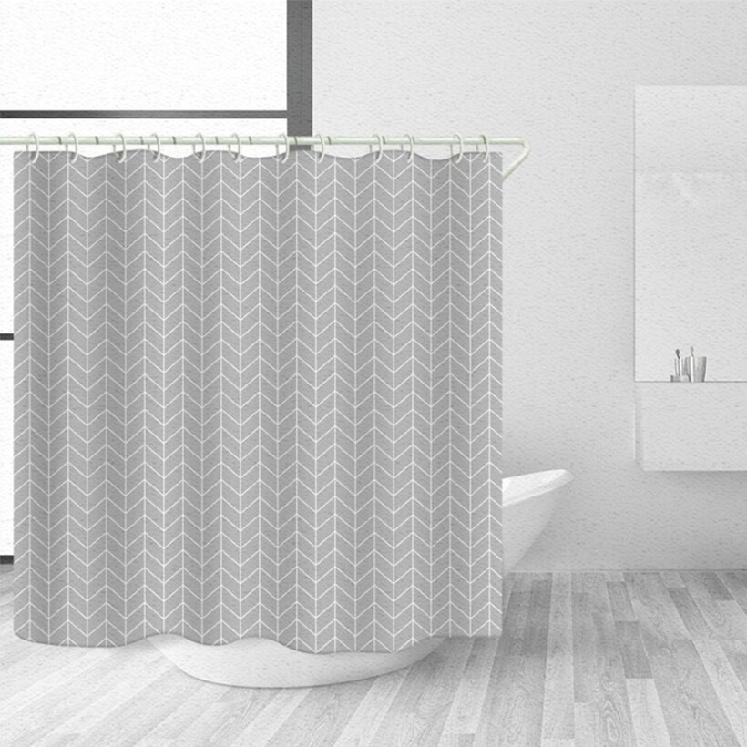 Douchegordijn Hotel Zware Gewicht Douchegordijn Waterdicht en Meeldauw Gratis Bad Gordijnen Grijs 180*200CM Douche Gordijnen d40