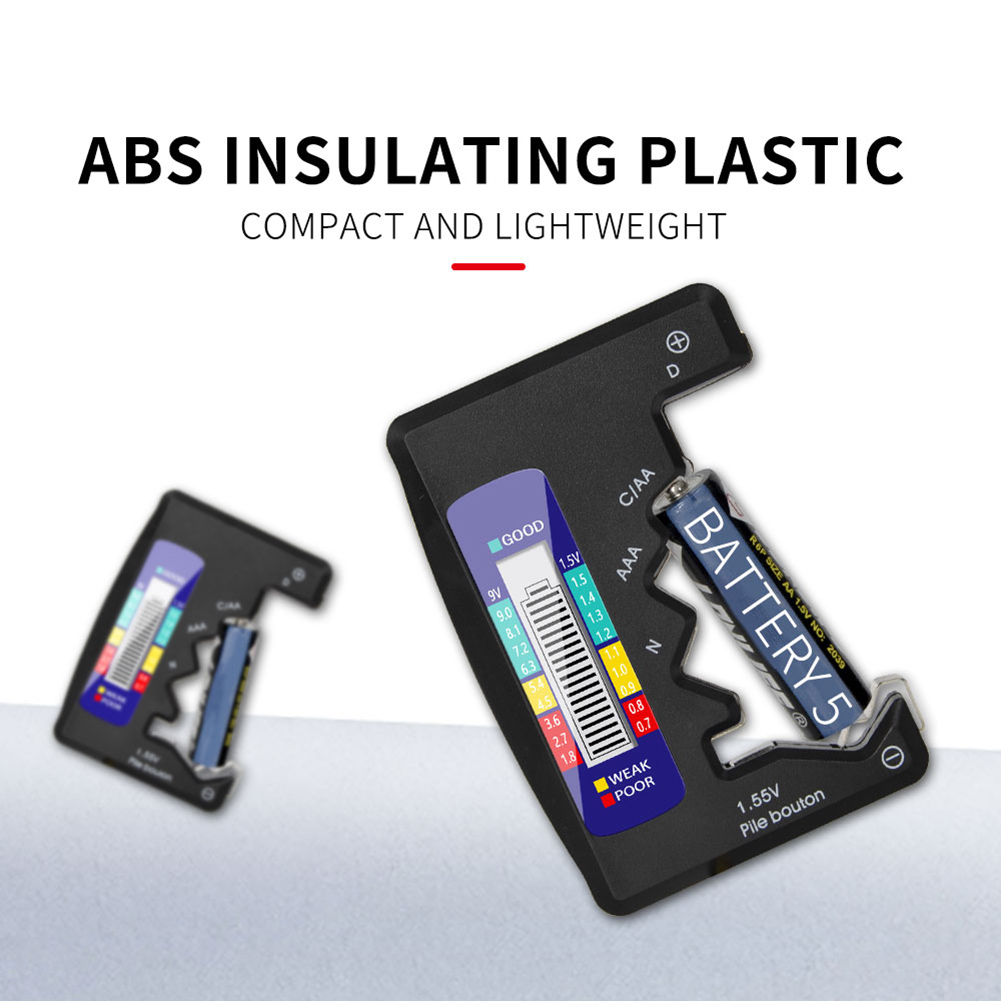 Digital Battery Tester LCD Display C D N AA AAA 9V 1.5V Button Cell Battery Capacity Check Detector Capacitance Diagnostic Tool