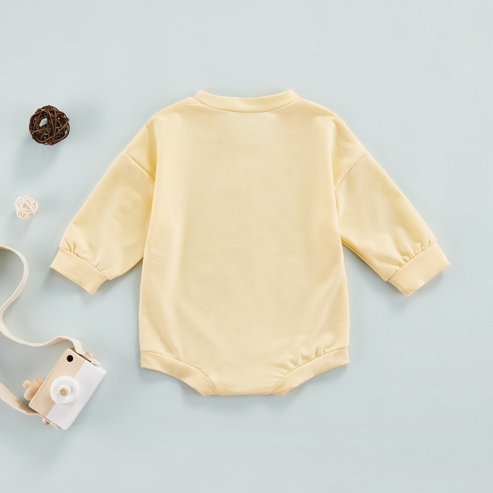 Pelele de algodón acanalado con estampado de letras para niño, mono de manga larga y cuello redondo, Top informal de primavera, 0 a 24 meses, 2022