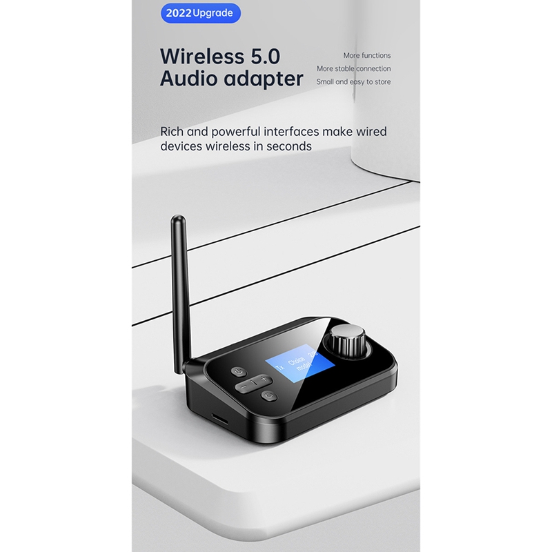 Bluetooth 5.0 Audio Transmitter Receiver With Mic Stereo Optical Coaxial AUX 3.5Mm Jack RCA Wireless Adapter TV Speaker