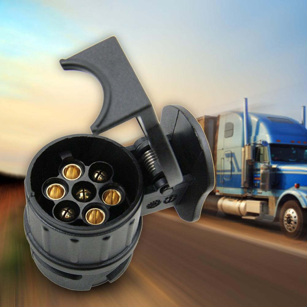 13 To 7 Pin Adapter 12V Converter Black Plastic Copper Car Phone Tow Bar Plug Adaptor Socket For Kind Of Car Trailer Truck