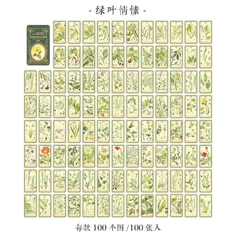 100 pcs/lot old-fashioned material paper DIY decorative collage scrapbook diary photo album material craft supplies retro label: H