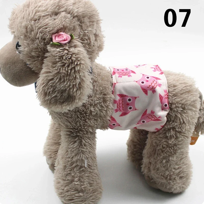 Wasbare mannelijke hond herbruikbare fysiologische broek sanitair ondergoed buikomslagband katoenen luier voor grote kleine middelgrote hond: S / Roze