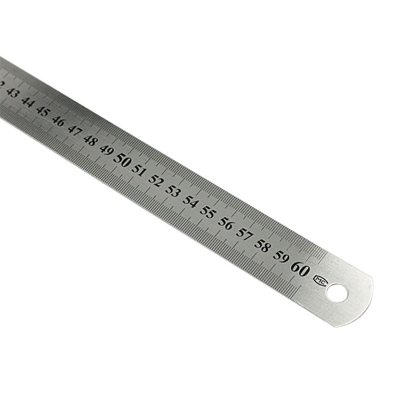 Stainless Steel 1Pcs Metric Steel Ruler Double-sided Scale Metric Ruler Tool Measuring Range Layout 15-100 CM