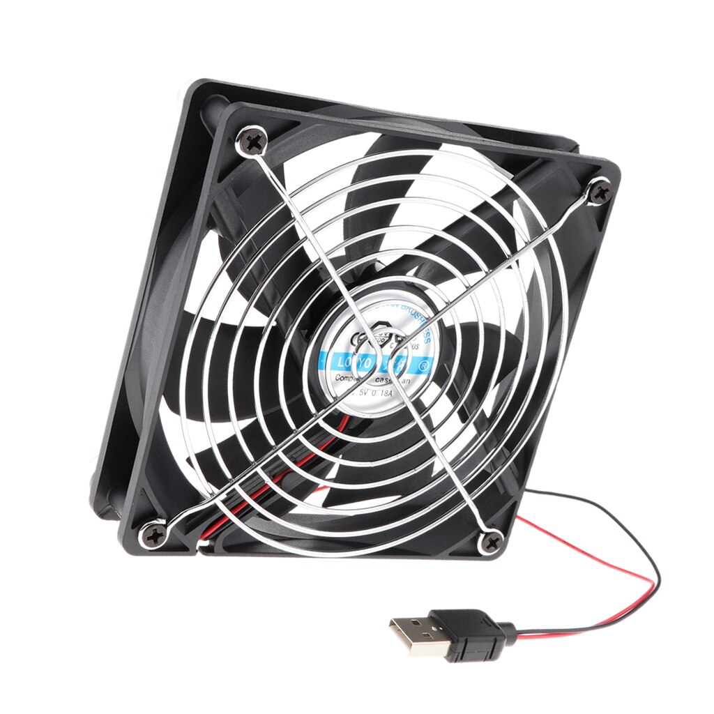 Quiet 120mm USB Cooling Fan For Receiver DVR Silent