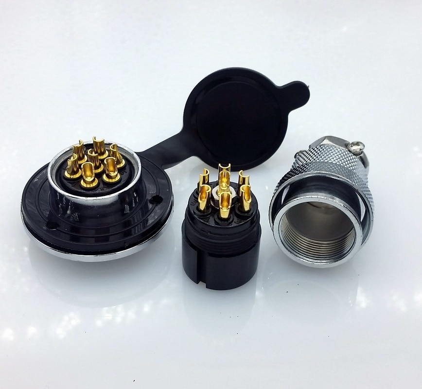 DF25 GX25 7Pins 25mm Aviation plug and socket Connector kit GX25 Socket+Plug+WaterProof Cap Aviation plug interface