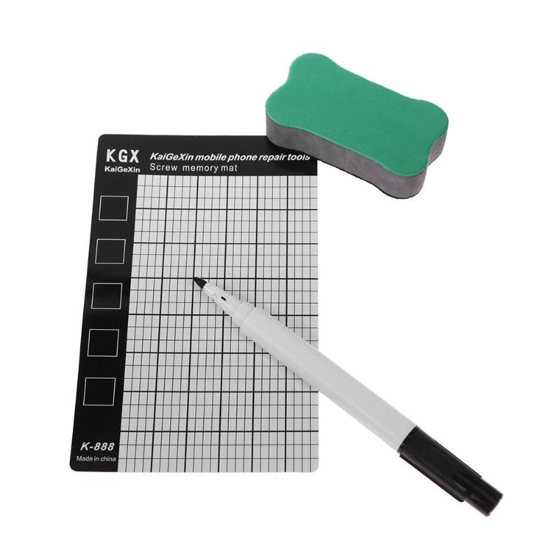 1pc k -888 magnetisk skruemåtte hukommelseskort arbejdsunderlag mobiltelefon reparationsværktøj 145 x 90mm håndflade størrelse