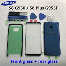 Für Samsung Galaxy S8 Plus S8 + G955F S8 G950 G950F Vorder Touch Panel Outer Objektiv + Hinten Batterie Tür zurück Glas Gehäuse Abdeckung