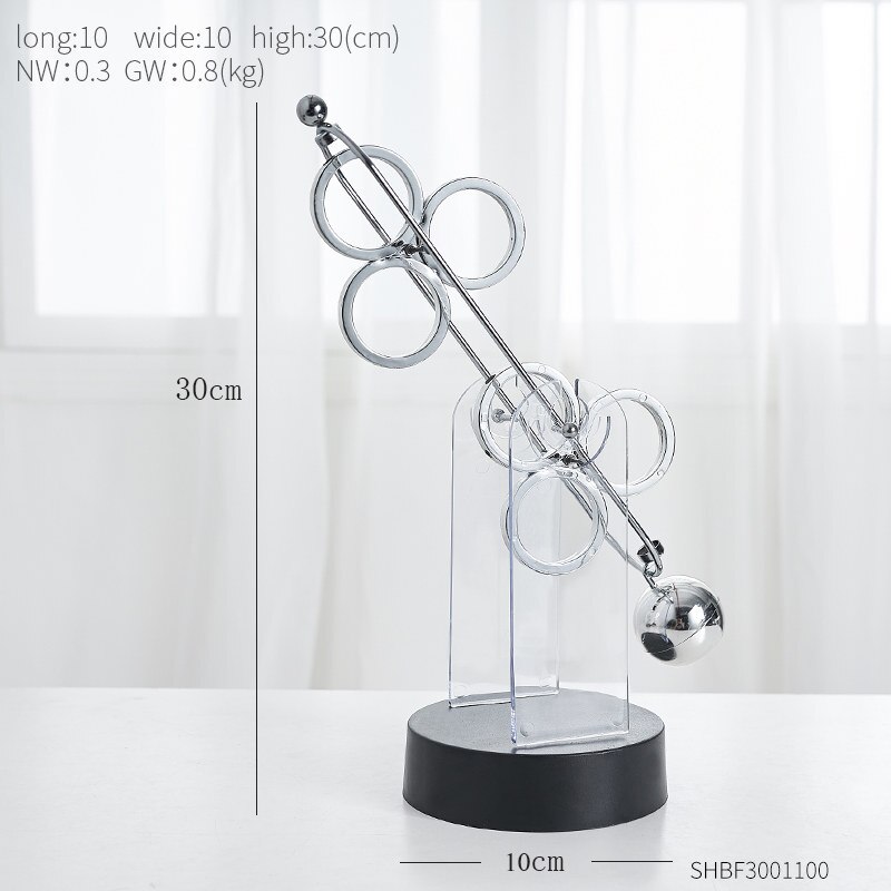 Modern Perpetual Motion Machine Newton's Pendulum Physics Teaching Supplies Science Home Decor Office Desk Decor: Double three circle