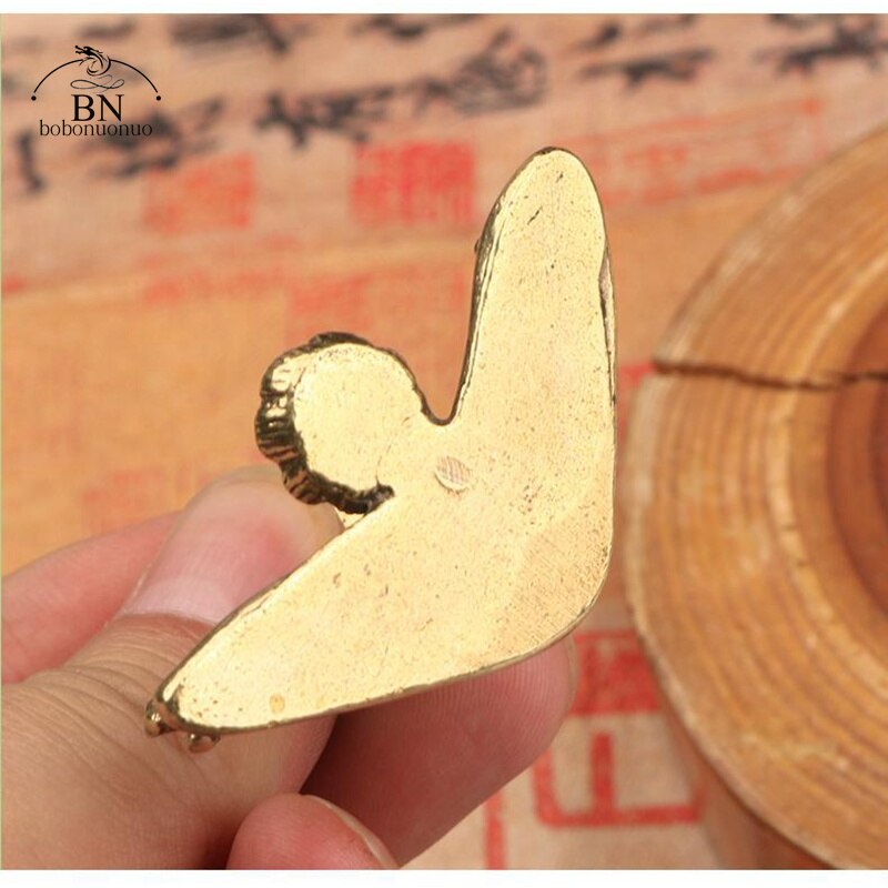 Retro Brass Meditate Zen Buddhism Frog Statue Small Ornament Copper Animal Sculpture Incense Burner Home Desk Decoration Tea Pet