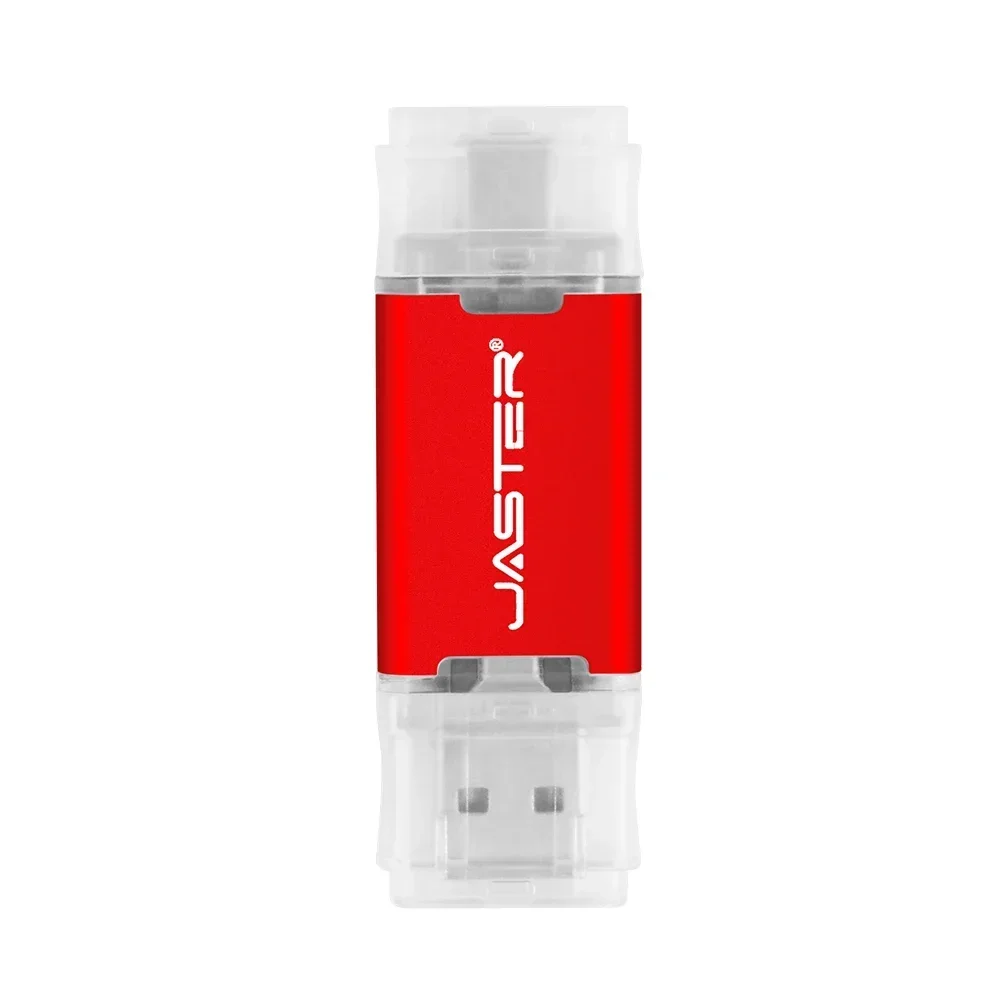 Topkwaliteit USB-flashdrives 128 GB 64 GB Pen Drive Real Capaciteit Pendrive 8 GB Type-c 2 IN 1 Memoria USB Stick 8G USB voor telefoon/PC: Rood / 128M