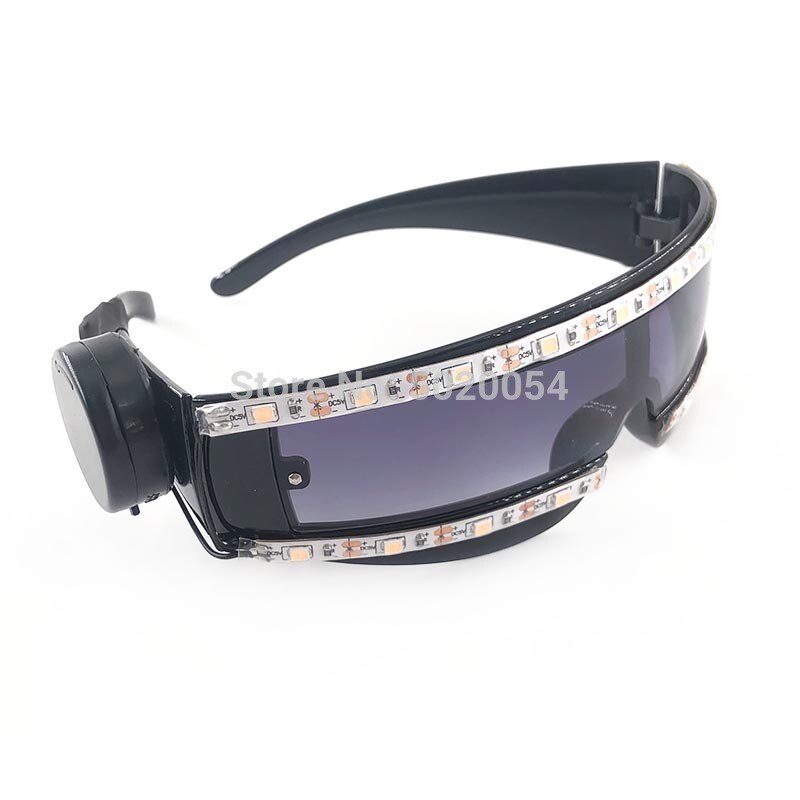 Popular Birthday Party Rave LED Glasses Night Vision Glasses Glow in Dark Unisex Light Up Glowing Glasses Flashing Sunglasses