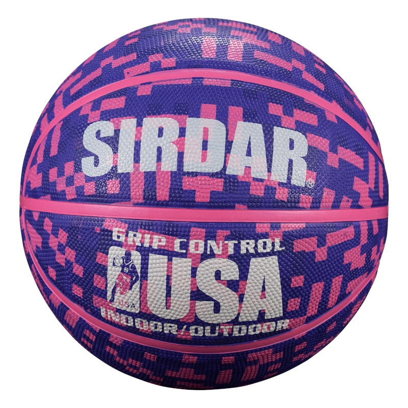 Sirdar brugerdefineret basketball størrelse 7 print indendørs træning gummi lilla basketball bold for studerende spille spil basketball bold: Default Title