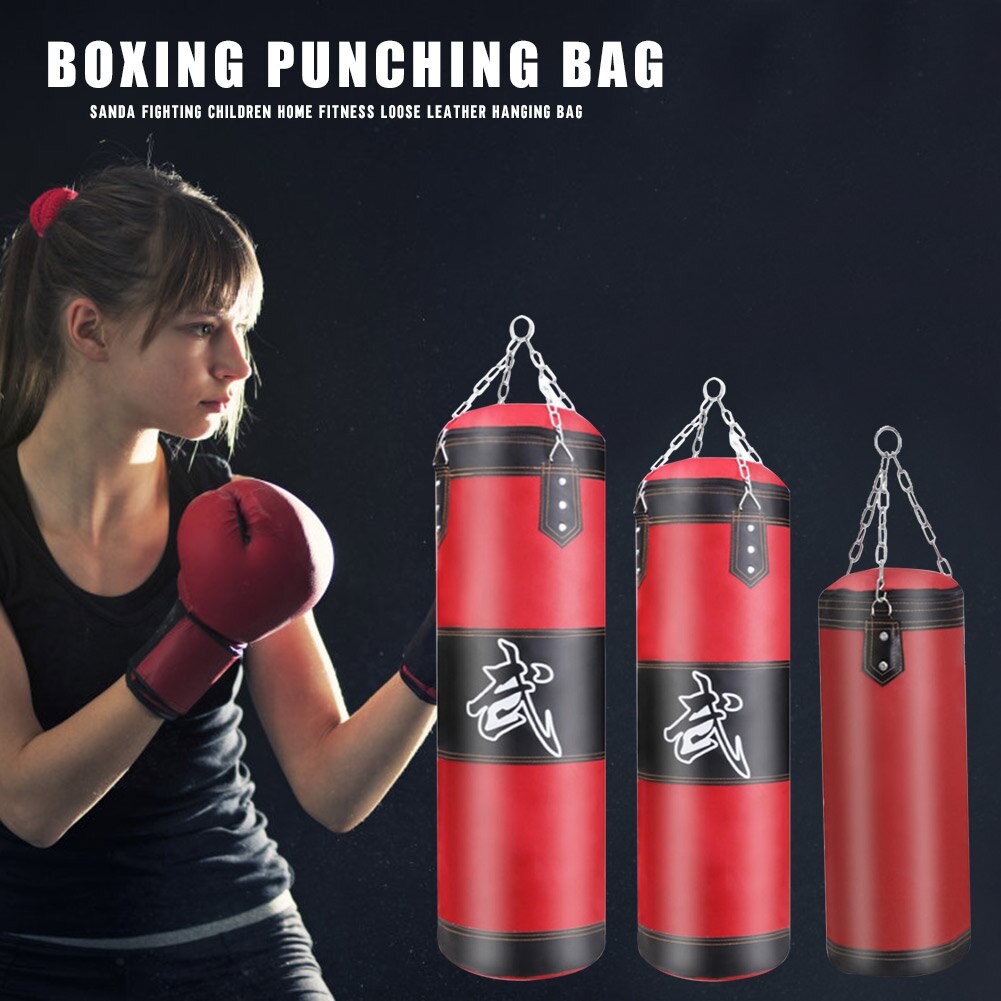 Thai Boxing Punching Bag Sandbag Muay with Gloves Kickboxing Empty Pillar for MMA Easy Safety Exercise Accessories