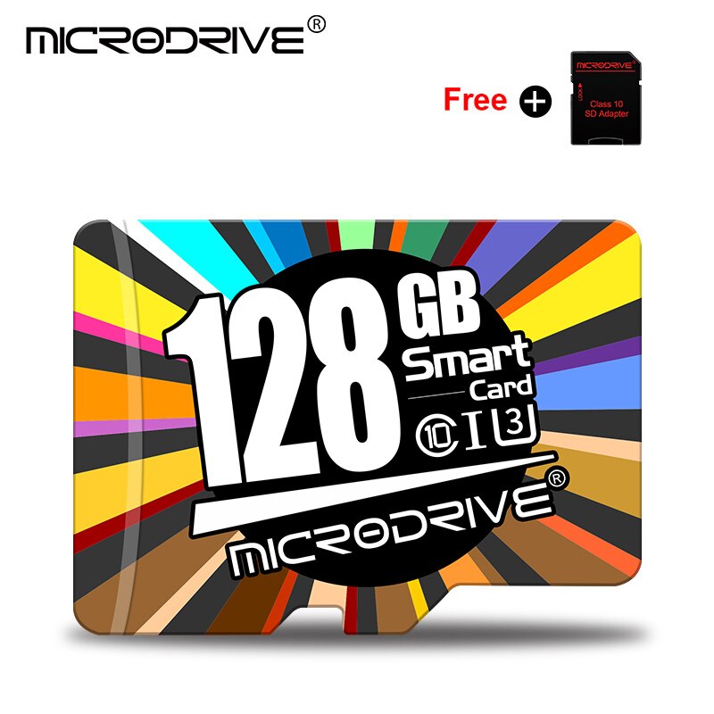 Microsd-kortti 128gb 64gb 32gb luokan 10 muistikortti 16 gb 8gb nopeaa cartao de memoria microsd/tf-korttia + sovitin: 128gb