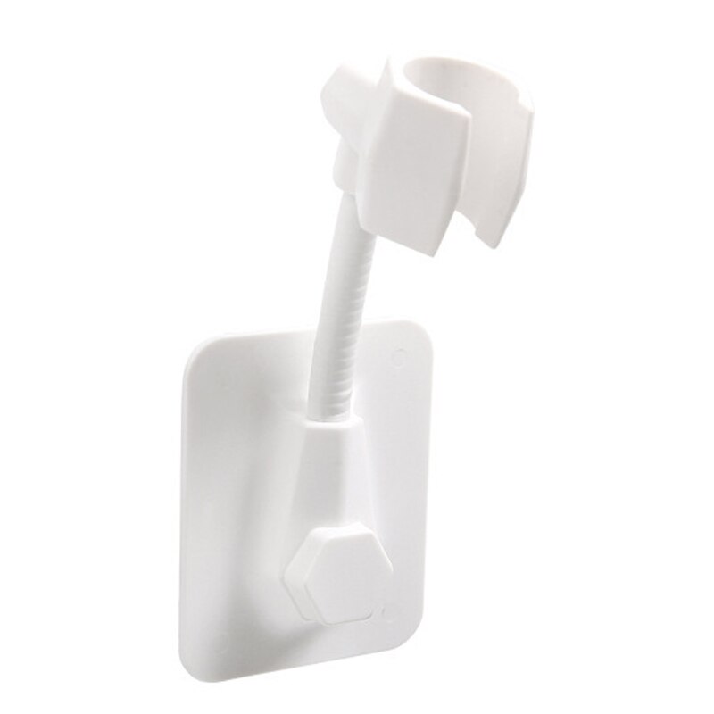Shower Bracket Universal Adjustable Shower Powerful Racks Shower Nozzle Base Home Punch-free Rack Shower Base Bathroom Tool: White