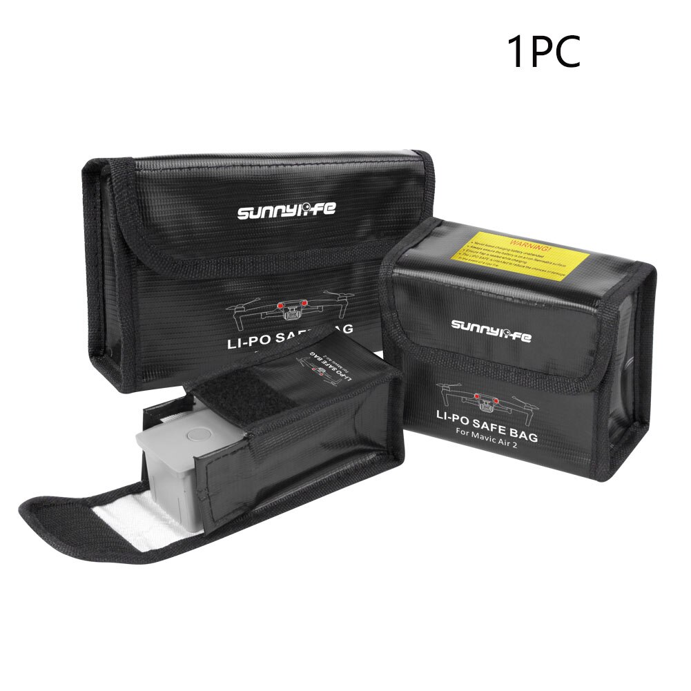 Til dji mavic air 2 lipo batteri eksplosionssikker sikker taske mavic air batteri brandsikker etui fiber opbevaringsboks beskytter