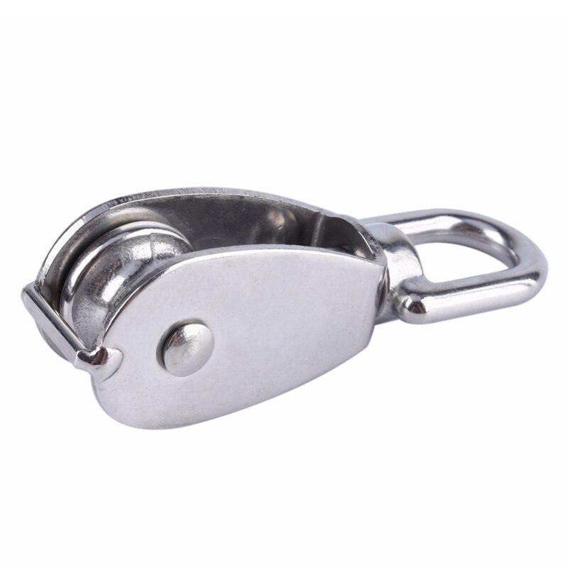 Stålwire remskive rustfrit stål  m20 heavy duty stål single hjul drejelig løfte reb remskiveblok til wiretov